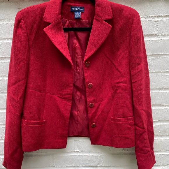 Vintage Ann Taylor Red Blazer - Picture 1 of 5